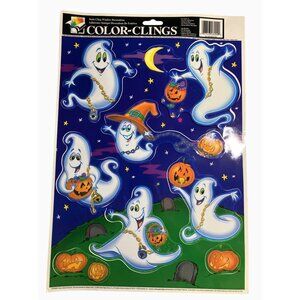 Halloween Ghost Color-Clings Window Decorations - Reusable & Removable